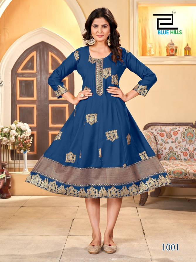 Palki By Blue Hills Special Rayon Anarkali Plus Size Kurti Wholesale Price In Surat
